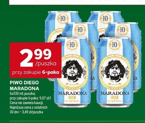 Piwo Diego Maradona 6-pak 330ml promocja w Stokrotka