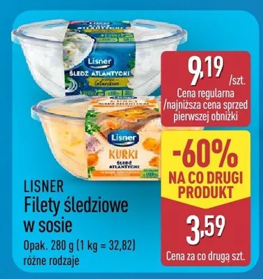 Filety śledziowe w sosie różne rodzaje promocja w Aldi