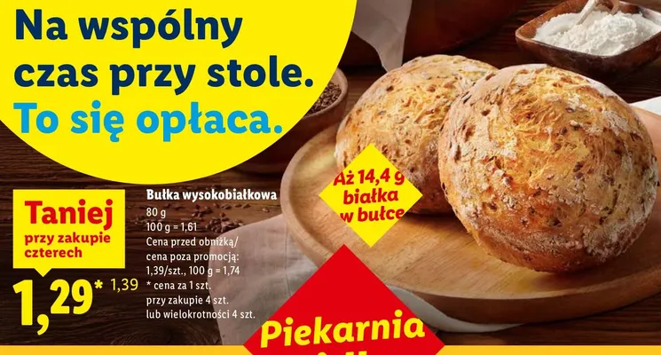 Bułka wysokobiałkowa promocja w Lidl