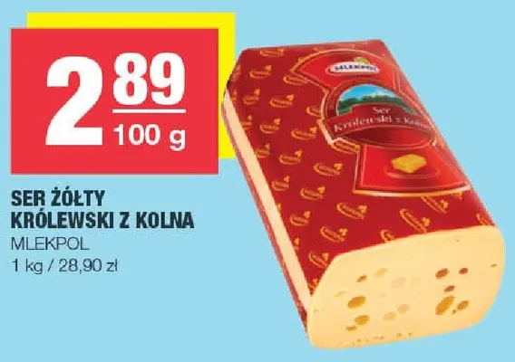 Ser żółty królewski z kolna promocja w SPAR