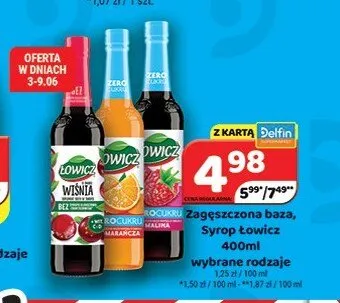 Syrop Łowicz Wiśnia promocja w Delfin