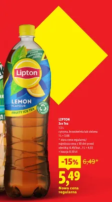 Herbata mrożona Lipton Ice Tea zielona promocja w Lidl