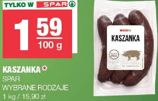 Kaszanka wybrane rodzaje promocja w SPAR