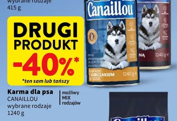 Karma dla psa Canaillou wybrane rodzaje promocja w Intermarche