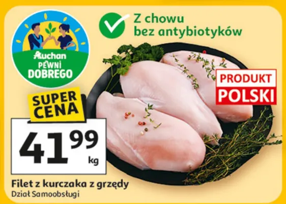Filet z kurczaka z grzędy Dział Samoobsługi promocja w Auchan