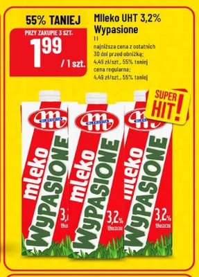 Mleko UHT 3,2% Wypasione Mlekovita promocja w POLOmarket