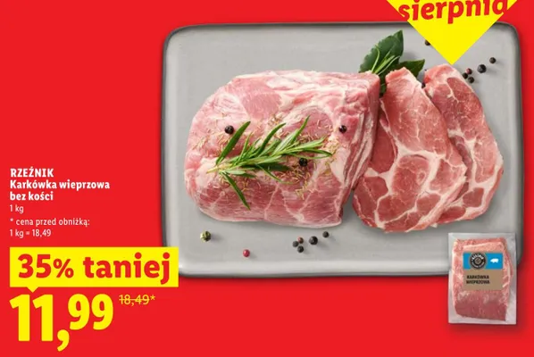 Karkówka wieprzowa bez kości Rzeźnik promocja w Lidl