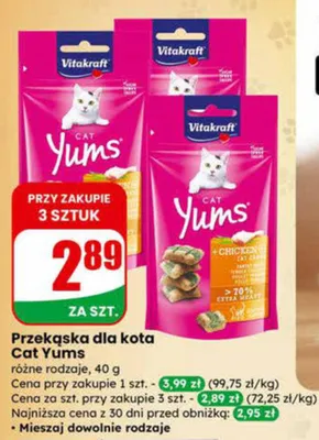 Przekąska dla kota różne rodzaje promocja w Dino