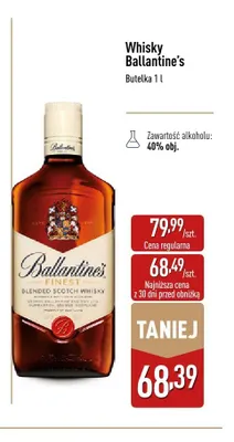 Whisky Ballantine's Finest promocja w Aldi