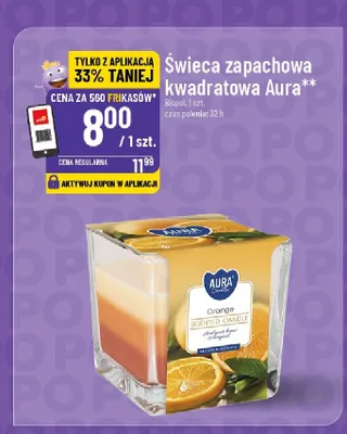 Świeca zapachowa kwadratowa orange promocja w POLOmarket