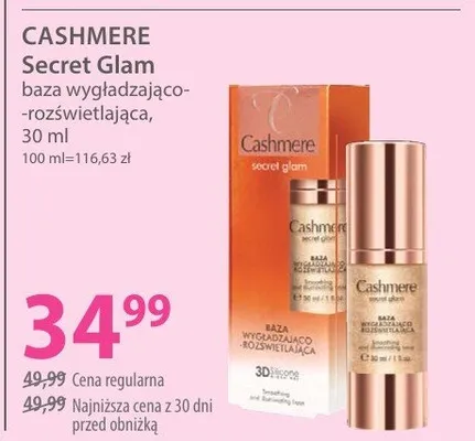 Baza wygładzająco-rozświetlająca Secret Glam promocja w Hebe