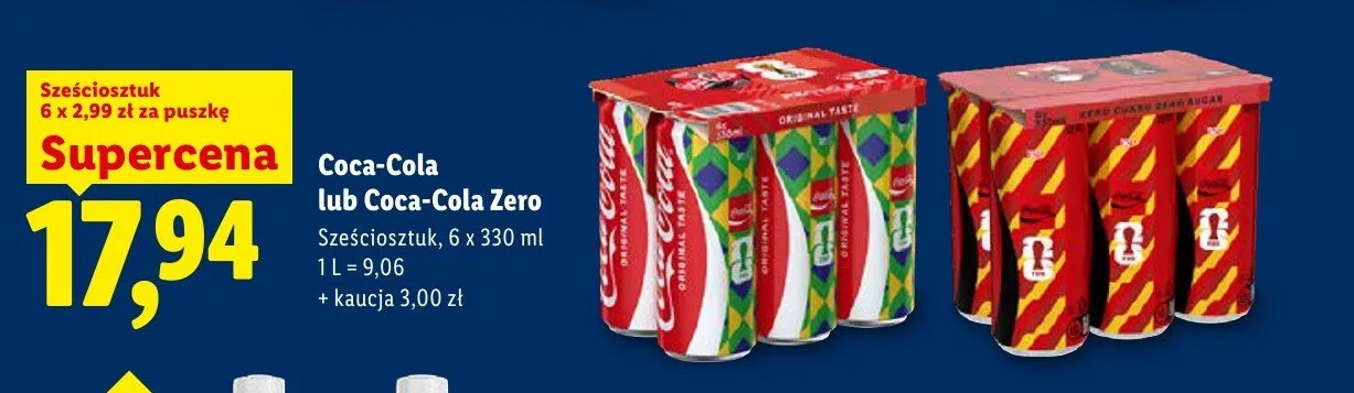 Napój gazowany Coca-Cola Zero promocja w Lidl