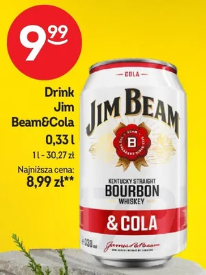 Drink Jim Beam&Cola promocja w Żabka