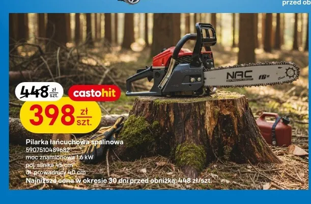 Pilarka łańcuchowa spalinowa NAC promocja w Castorama