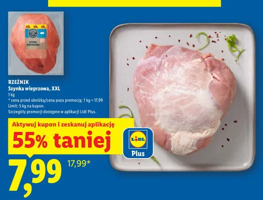 Szynka wieprzowa Rzeźnik XXL promocja w Lidl