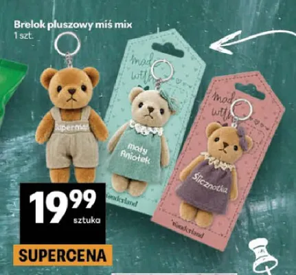 Brelok pluszowy miś promocja w Delikatesy Centrum
