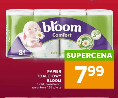 Papier toaletowy Bloom Comfort rumiankowy promocja w Stokrotka