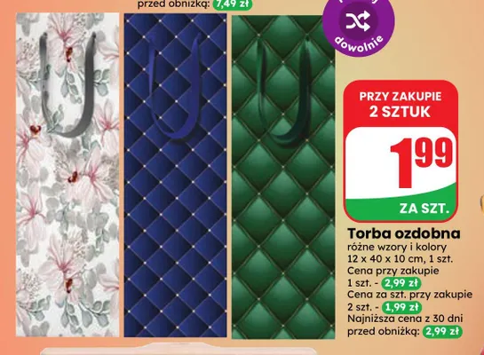 Torba ozdobna promocja w Dino