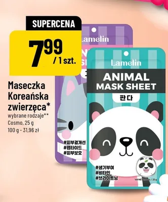 Maseczka koreańska zwierzęca promocja w POLOmarket