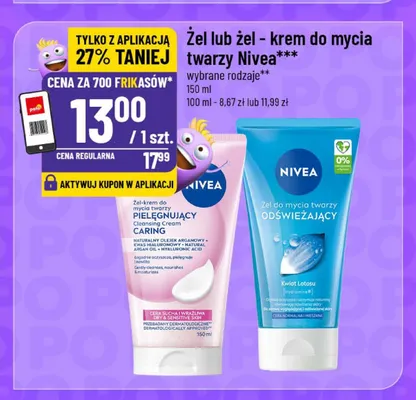 Żel-krem do mycia twarzy Nivea promocja w POLOmarket