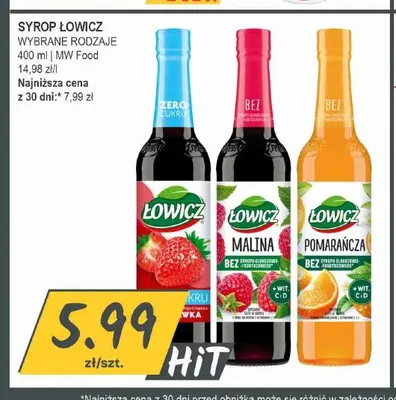 Syrop Łowicz pomarańcza promocja w Słoneczko