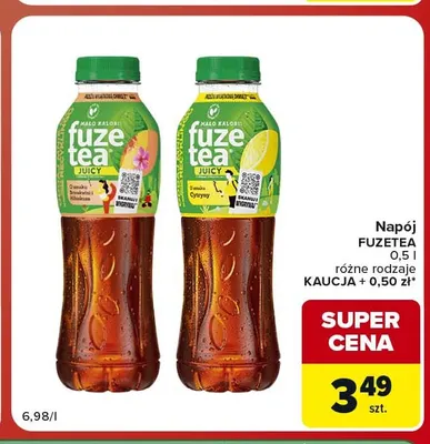 Napój herbaciany Fuzetea cytryna z trawą cytrynową promocja w Carrefour Market