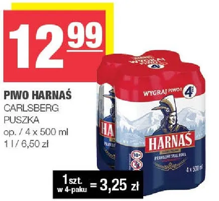 Piwo Harnaś promocja w SPAR