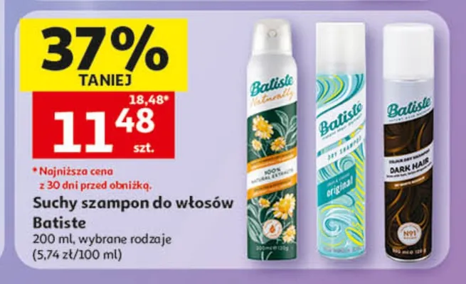 Suchy szampon do włosów Batiste promocja w Auchan