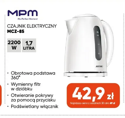 Czajnik elektryczny MCZ-85 Mpm promocja w Max Elektro