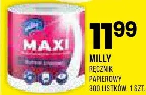 Ręcznik papierowy Maxi Milly 300 listków 1szt promocja w Drogerie Natura