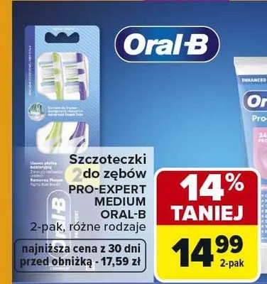 Szczoteczki do zębów Pro-Expert Medium różne rodzaje promocja w Carrefour