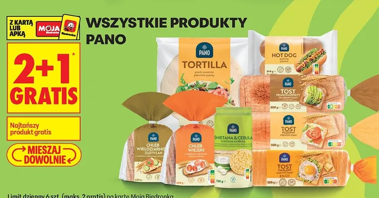 Chleb wieloziarnisty Złoty Łan Pano promocja w Biedronka