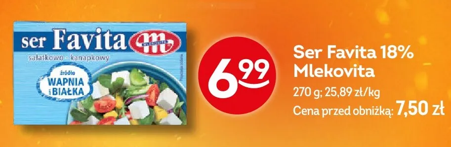 Ser Favita Mlekovita 18% promocja w Żabka