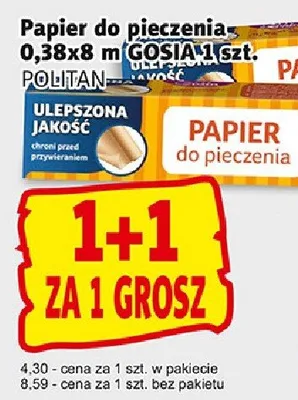Papier do pieczenia Gosia promocja w Prim Market