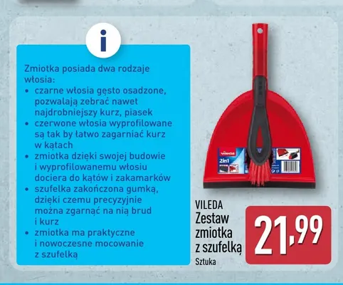 Zestaw zmiotka z szufelką Vileda promocja w Aldi