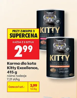 Karma dla kota Kitty Excellence Kawałki w sosie promocja w Biedronka