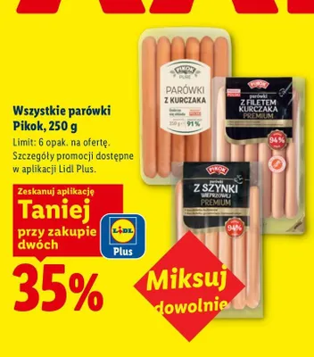 Parówki Pikok promocja w Lidl