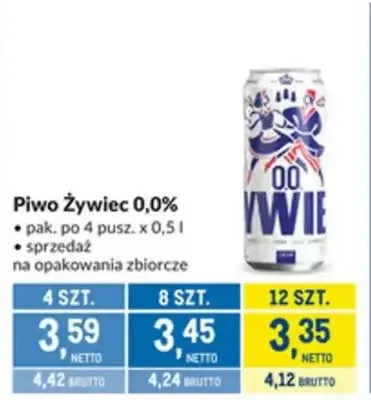 Piwo Żywiec 0,0% promocja w Makro