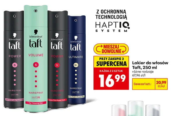 Lakier do włosów Taft promocja w Biedronka