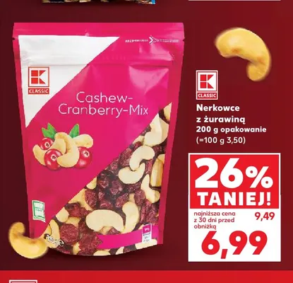 Nerkowce z żurawiną K-Classic promocja w Kaufland