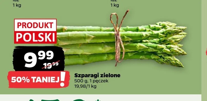 Szparagi zielone promocja w Netto