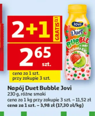 Napój Duet Bubble truskawka-kiwi Jovi promocja w Auchan