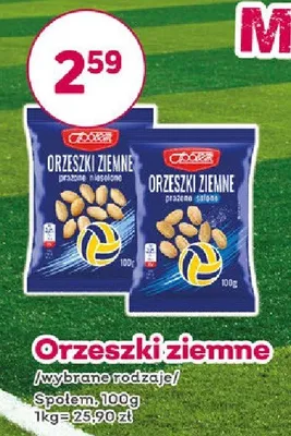 Orzeszki ziemne prażone niesolone Społem promocja w Bliski