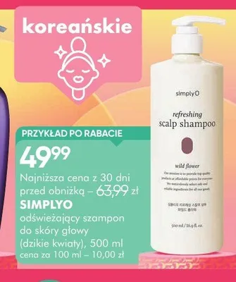 Szampon odświeżający do skóry głowy Simplyo dzikie kwiaty promocja w Super-Pharm