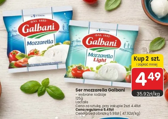 Ser mozzarella Galbani promocja w Market Point