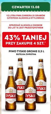Piwo Tyskie Gronie promocja w Żabka