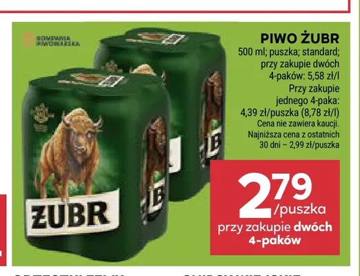 Piwo Żubr promocja w Stokrotka