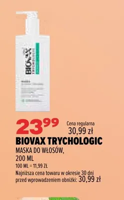 Maska do włosów Biovax Trychologic promocja w Drogerie Natura