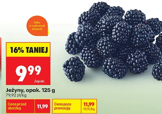 Jeżyny promocja w Biedronka