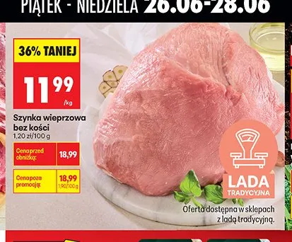 Szynka wieprzowa bez kości Kraina Mięs promocja w Biedronka